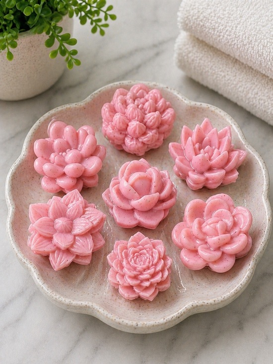 Handmade Other - Floral succulents soap 7pc 1x1inch .5oz Donkey milk based